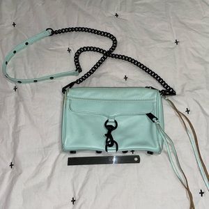 Rebecca Minkoff Mini Mac Crossbody Light Blue
